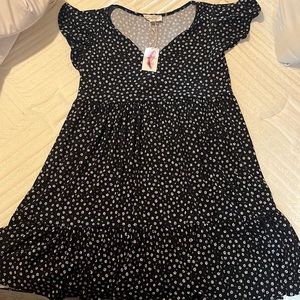 Black floral Jessica Simpson baby doll dress